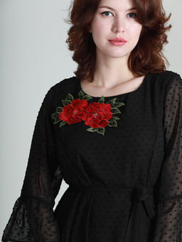 Платье черное длинное нарядное - Almond фото 6