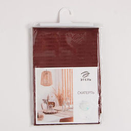 Скатерть Этель Shine 150*180 +/-3см, цв.шоколад, пл. 192 г/м2, хл с ВГМО  фото 5