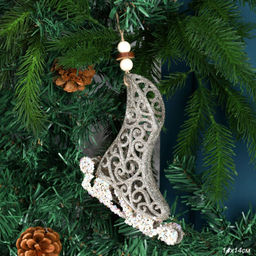 Новогоднее украшение Конек фигурный 14х14 см / FY-2056 /уп 440/