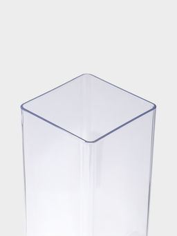 Ваза для цветов «Альваро» геометрия, 25×10 см, пластик, прозрачная