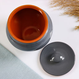 Горшочек для запекания с крышкой Вятская керамика, 900 мл, серый