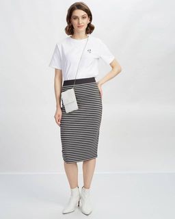 Юбка-миди в полоску - Incity фото 5