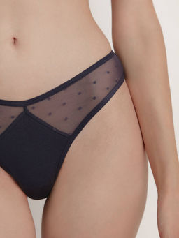 CONTE MESH&DOTS COTTON LBR 1871 deep grey