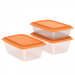 Контейнер для продуктов Гурман-3 набор 4шт: 0,45л 2шт, 0,8л 2шт, полипропилен, подходит для СВЧ и заморозки (Россия)