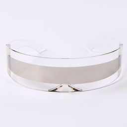 Очки карнавальные сплошные, серебряные