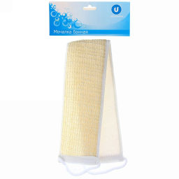 Цена за 3 шт. Мочалка для тела комбинированная "Ultramarine - В Баньку" с сизалем 57*9,5см