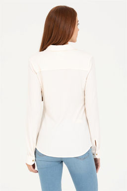 Женская кремовая трикотажная рубашка Неожиданная скидка в корзине - U.s. polo assn фото 5