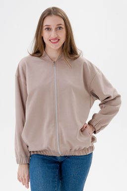 Бомбер из коттон фита какао - Амадэль фото 9