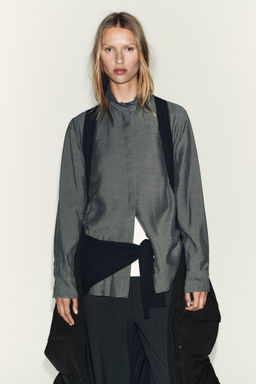 ANORAK ACOLCHADO EXTRA LARGO 60% PLUM?N 40% PLUMA CAPUCHA WATER REPELLENT WINDPROOF / Negro - Zara фото 9