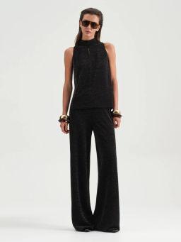 Прямые трикотажные брюки # Новый год