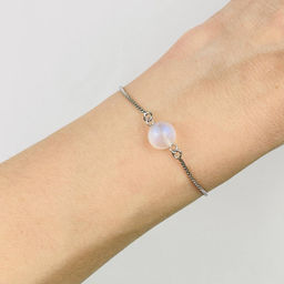 Браслет регулируемый с Лунным камнем от 16 см