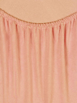 Простыня на резинке Махра - Персик 120*200*20