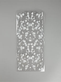 Цена за 50 шт. Пакет подарочный пропиленовый Цветочки, 14?29 см