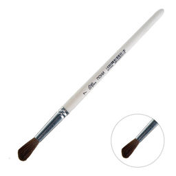 Кисть Пони круглая № 7 (диаметр обоймы 7 мм; длина волоса 24 мм), деревянная ручка, Calligrata