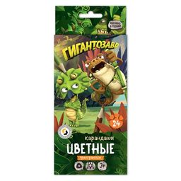 ВКФ Гигантозавр Набор цветных карандашей GGZ-CP-6024 заточенный 4 х 24 цв