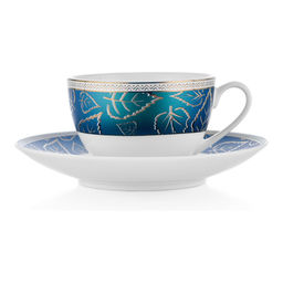 Чайная пара Walmer Golden Leaves, 0.25 л, цвет зеленый