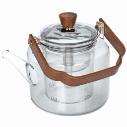 Чайник заварочный стеклянный 1000мл "Хай-Тек" с двойным ситом