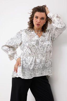 Блуза BegiModa 4146 круги на белом