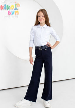 21019(22-27) Брюки школьные Палаццо - Kiko фото 2