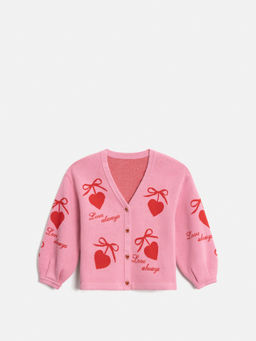 ACOOLA / Кардиган детский для девочек Eseniya розовый  фото 3