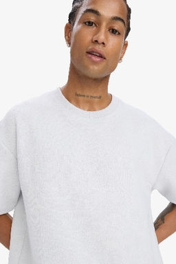 DeFactoFit Oversize Genis Kal?p Bisiklet Yaka Sporcu K?sa Kollu Tisort