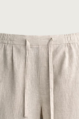 BERMUDA RELAXED FIT 100% LINO / Beige claro - Zara фото 12
