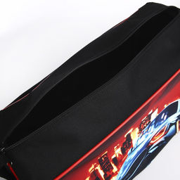 Сумка детская спортивная для мальчика «Крутая тачка», 40×24×21, отдел на молнии, чёрный