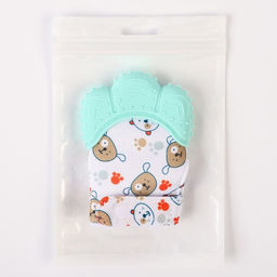 Прорезыватель-рукавичка Крошка Я «Собачки», от 3 мес., мятный