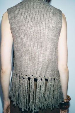 FRINGED KNIT TOP - Zara фото 3