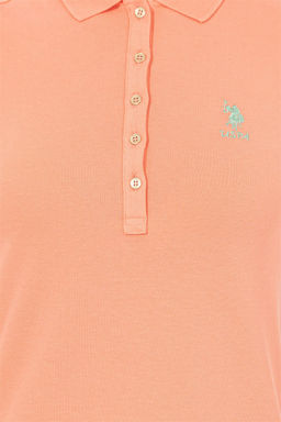 Женское трикотажное платье лососевого цвета - U.s. polo assn фото 10