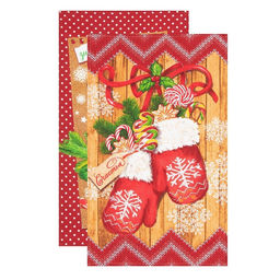 Набор кухонных полотенец Доляна Тепла и уюта 35х60см-2шт, 100% хлопок  фото 11