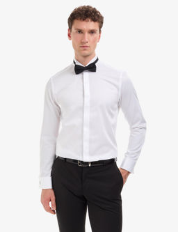 Beyaz Slim Fit Smokin G_mlek