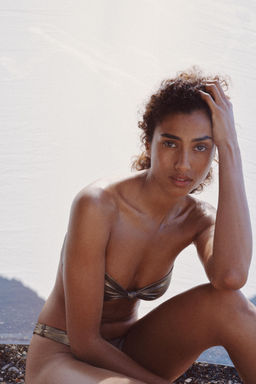 BRAGUITA BIKINI METALIZADA / Plata oscuro - Zara фото 4