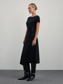 Миди платье с запахом из вискозы / Zarina  фото 3