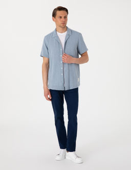 Lacivert Comfort Fit K_sa Kollu G_mlek - Pierre cardin фото 4