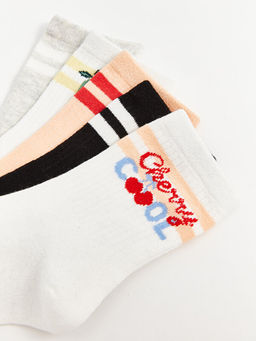 Desenli K?z ?ocuk Soket ?orap 5li