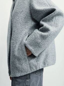 Куртка оверсайз из пальтовой ткани / Zarina  фото 9