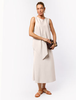 VILATTE / Юбка из плотного лиоцелла скроенная по косой фото 2