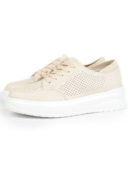 05-HY14-1D BEIGE Кроссовки женские (натуральная кожа)