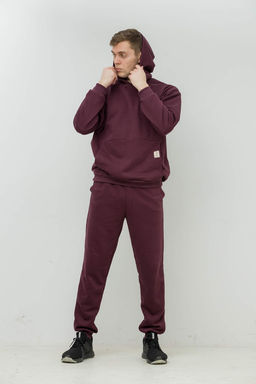 265ПМ Костюм мужской на молнии, марсала (3хнитка петля) - Knitka wear фото 8