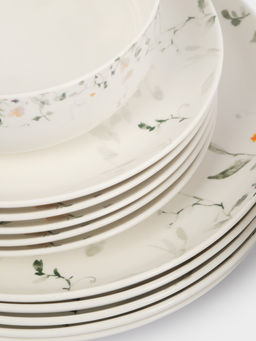 Сервиз обеденный, 6 перс, 19 пр, фарфор N, белый, Цветы и листья, Primrose - Anna lafarg фото 8