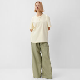 Футболка женская MINAKU, молочная, размер 42-44