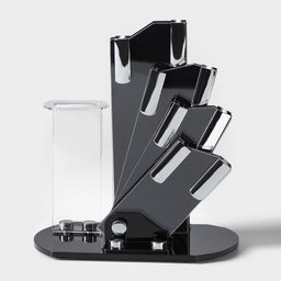 Набор кухонный на подставке Доляна, 5 предметов: ножи 7,5 см, 10,5 см, 12,5 см, 15 см, овощечистка, цвет зелёный  фото 7