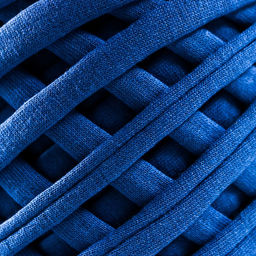 Трикотажная пряжа «Лентино», лента лицевая, 100 м/320±10 г, 7-8 мм, (индиго)