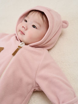 Комбинезон флисовый с закрытой ножкой Роза 0+ - Bungly фото 7