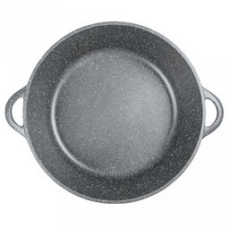 Жаровня с антипригарным покрытием 5,5л, д32см "Графит", h9,5см, s0,4см, литые ручки, форма "Классик волна" (Россия)