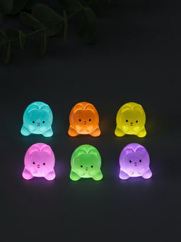 Цена за 2 шт. Набор фигурок из эпоксидной смолы флуоресцентные Зайчики, 6 шт., 1.7?1.8?2 см