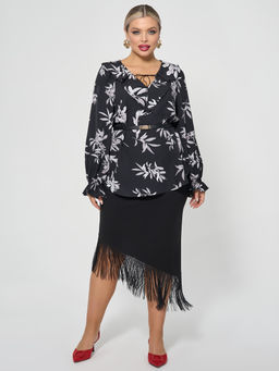 Блузка 0059-26 черный муар