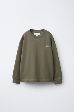 HEAVY WEIGHT EMBROIDERED SLOGAN T-SHIRT