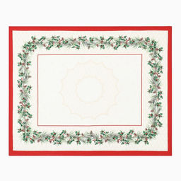 Набор новогодний Christmas wreath, скатерть 150×220 см ±3 см с ВГМО, салфетка 40×40 см-12 шт., 100% хлопок